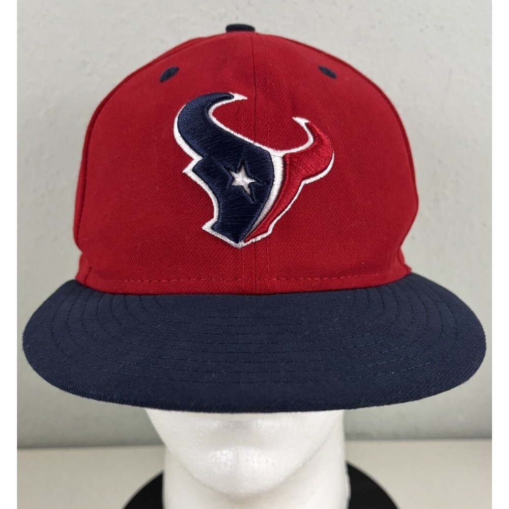 New Era Houston Texans 59Fifty Fitted 7 Hat NFL Red Navy Blue Cap